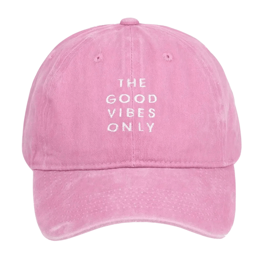 Rosa Keps – Good Vibes Only Design för Sport & Mode