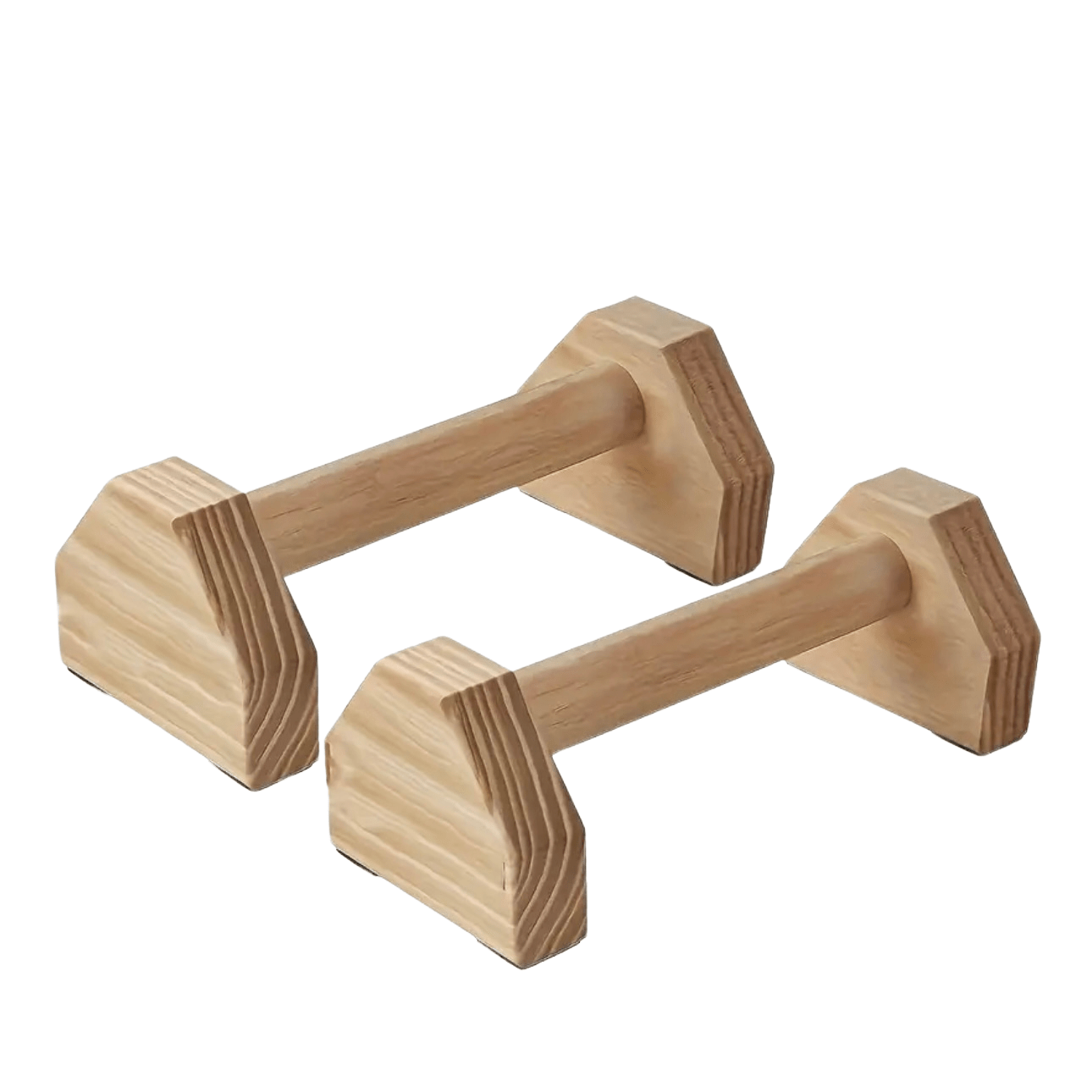 Trä Push-Up Bars med anpassad design för effektiv träning